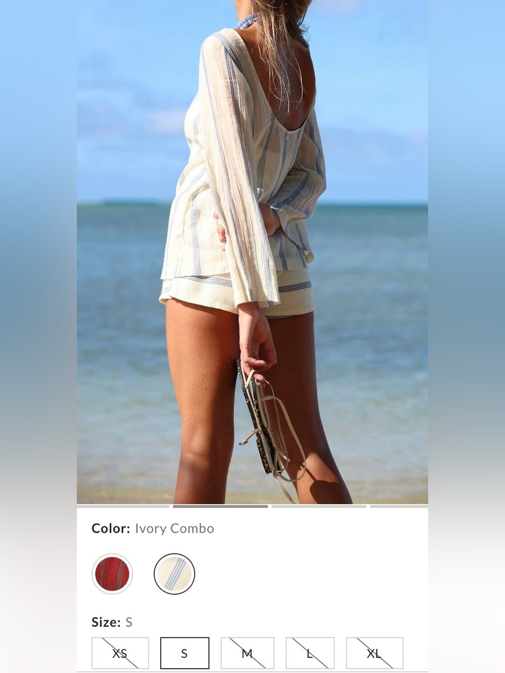Free People-free-est Collection ~ Salt And Stripes Short Set ~ Small ~ * NWT * - Picture 10 of 14